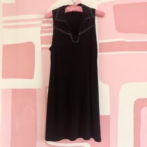 1960s Jersey Knit Sleeveless Shift Dress